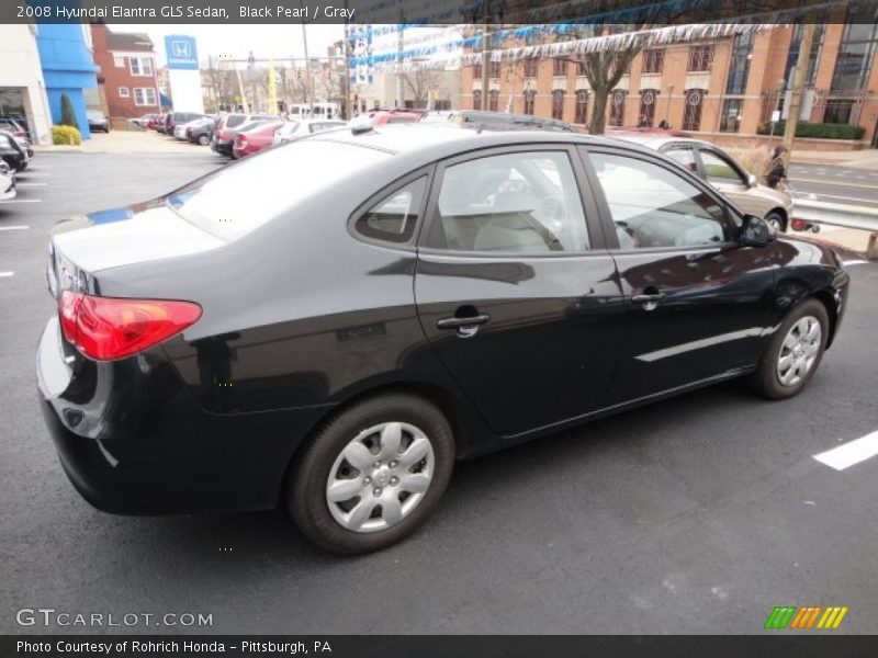 Black Pearl / Gray 2008 Hyundai Elantra GLS Sedan