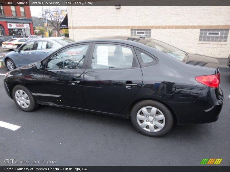 Black Pearl / Gray 2008 Hyundai Elantra GLS Sedan