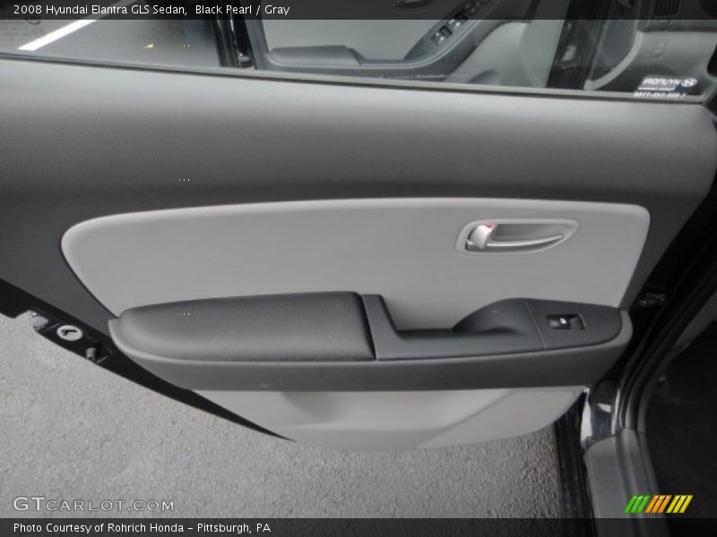 Black Pearl / Gray 2008 Hyundai Elantra GLS Sedan