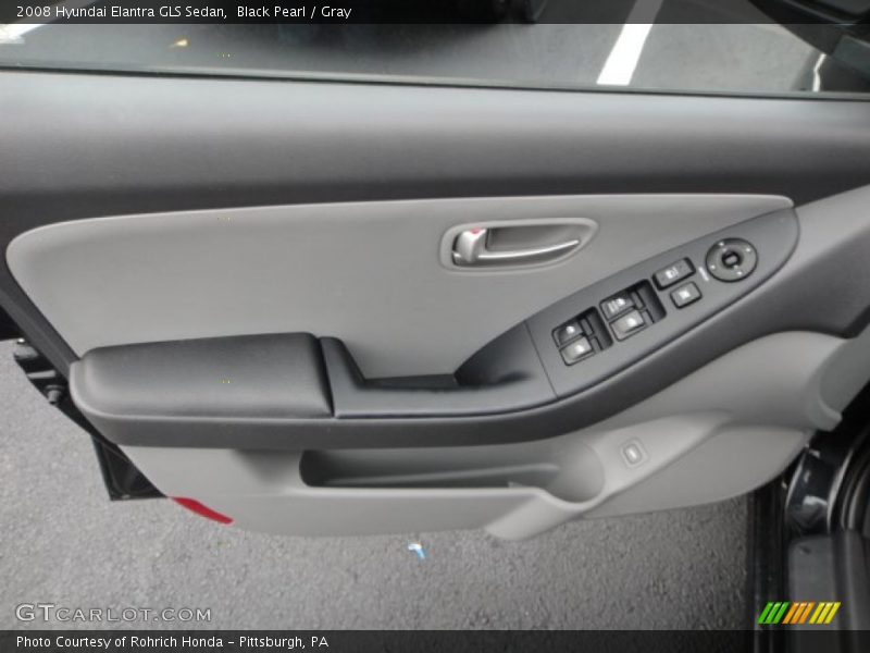 Black Pearl / Gray 2008 Hyundai Elantra GLS Sedan