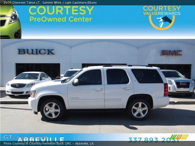 Summit White / Light Cashmere/Ebony 2007 Chevrolet Tahoe LT