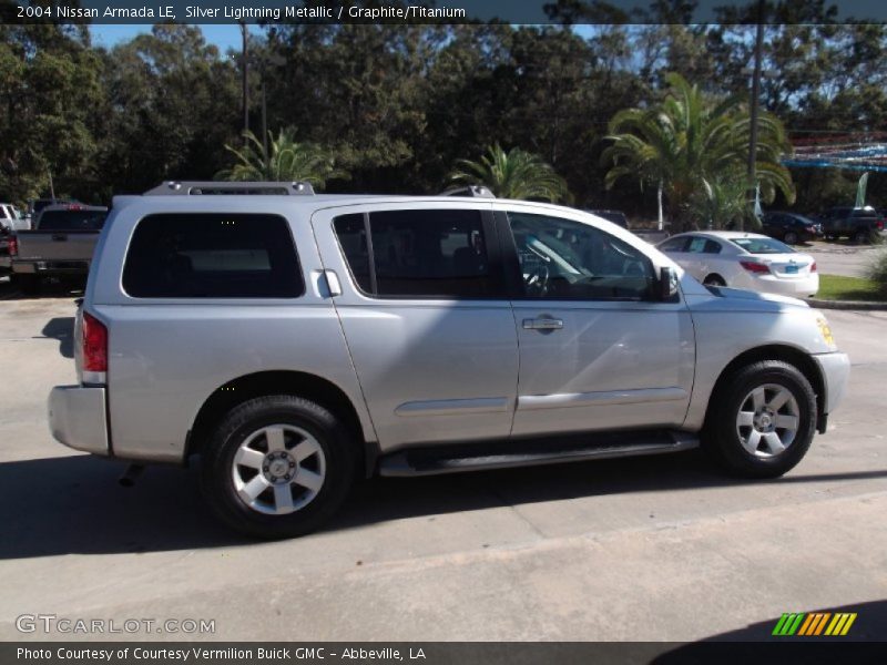 Silver Lightning Metallic / Graphite/Titanium 2004 Nissan Armada LE