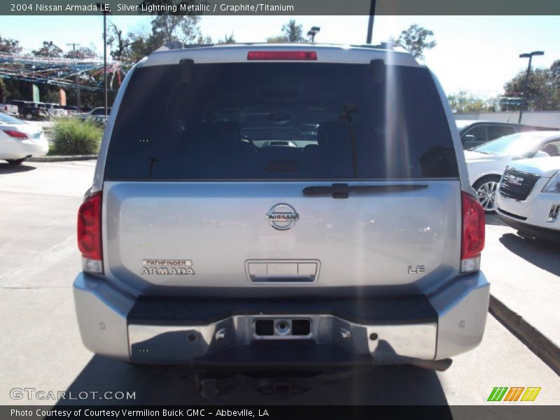 Silver Lightning Metallic / Graphite/Titanium 2004 Nissan Armada LE