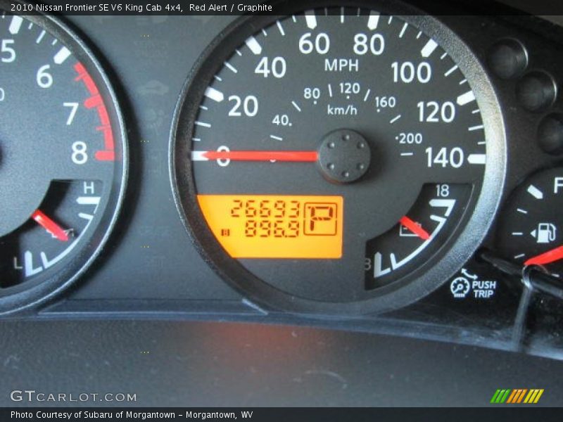 Red Alert / Graphite 2010 Nissan Frontier SE V6 King Cab 4x4