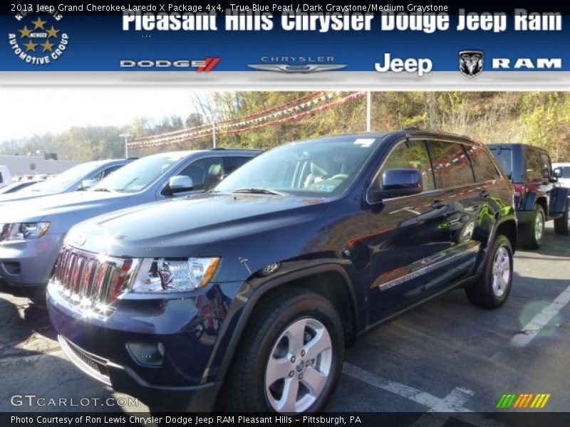 True Blue Pearl / Dark Graystone/Medium Graystone 2013 Jeep Grand Cherokee Laredo X Package 4x4