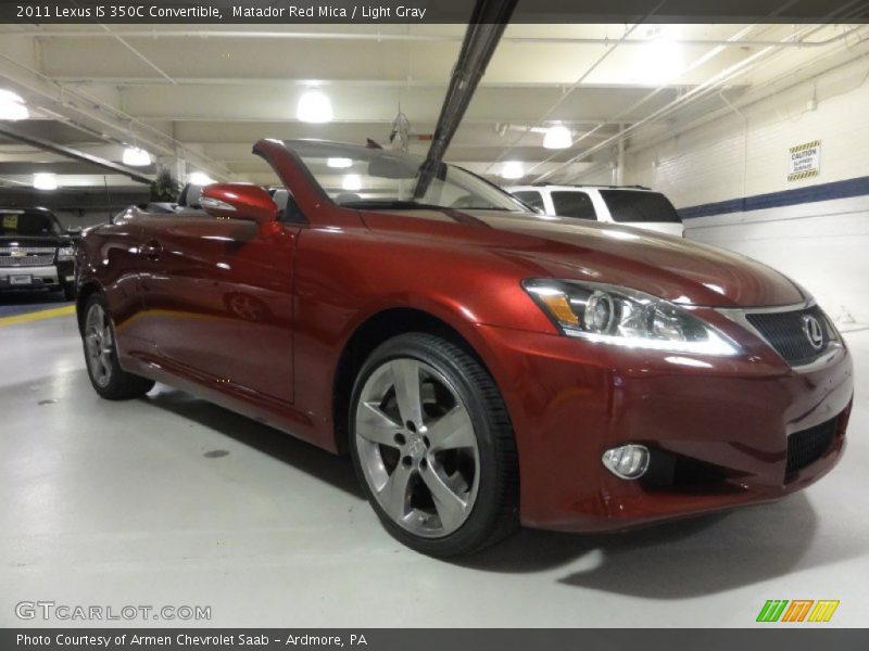 Matador Red Mica / Light Gray 2011 Lexus IS 350C Convertible