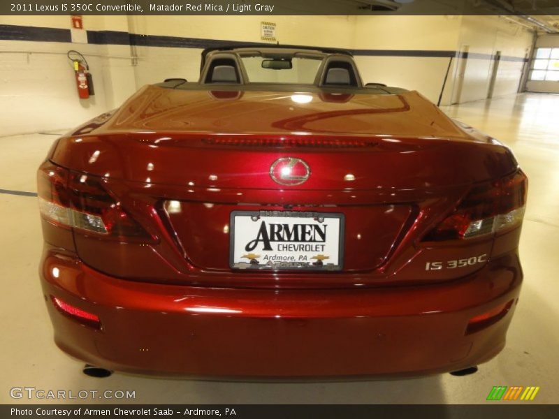 Matador Red Mica / Light Gray 2011 Lexus IS 350C Convertible