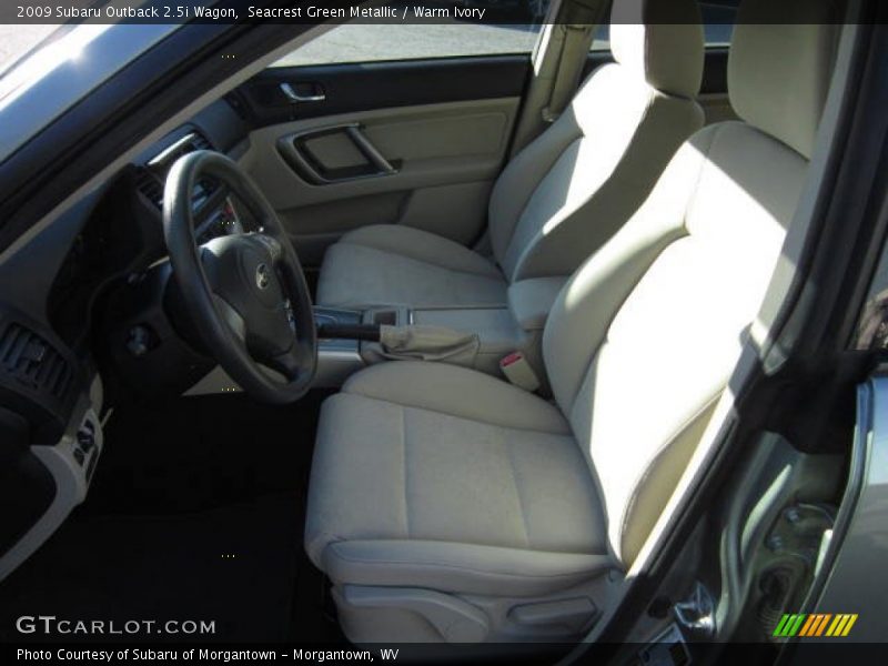 Seacrest Green Metallic / Warm Ivory 2009 Subaru Outback 2.5i Wagon