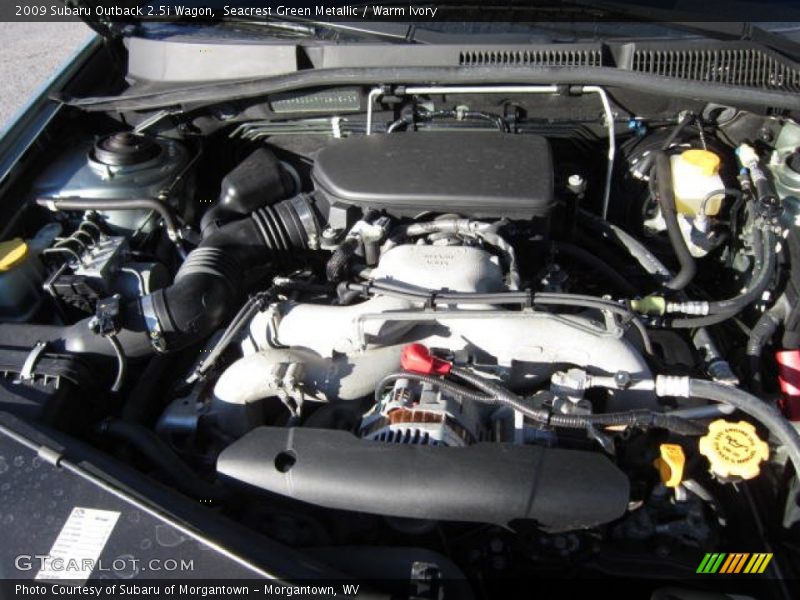 Seacrest Green Metallic / Warm Ivory 2009 Subaru Outback 2.5i Wagon