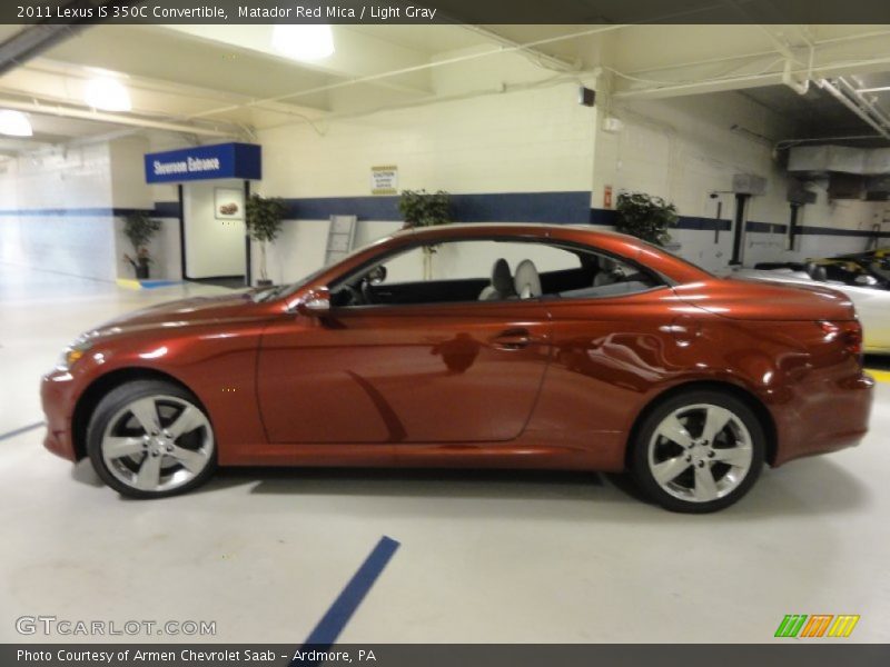 Matador Red Mica / Light Gray 2011 Lexus IS 350C Convertible