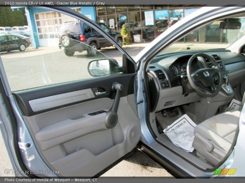 Glacier Blue Metallic / Gray 2010 Honda CR-V LX AWD