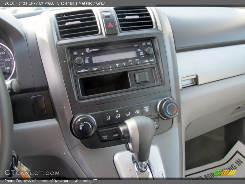 Glacier Blue Metallic / Gray 2010 Honda CR-V LX AWD
