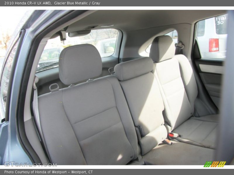 Glacier Blue Metallic / Gray 2010 Honda CR-V LX AWD