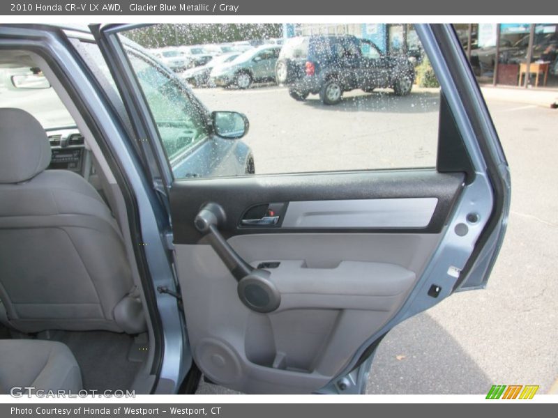 Glacier Blue Metallic / Gray 2010 Honda CR-V LX AWD
