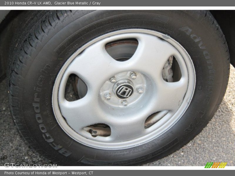 Glacier Blue Metallic / Gray 2010 Honda CR-V LX AWD