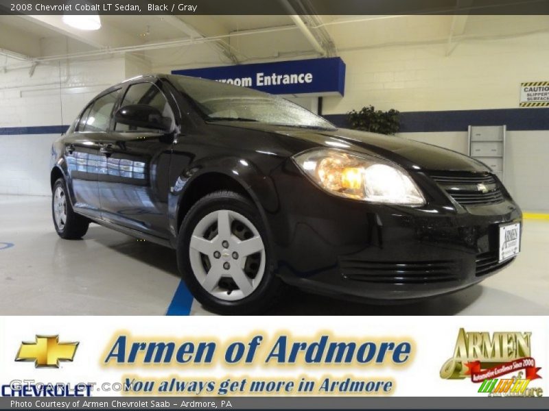 Black / Gray 2008 Chevrolet Cobalt LT Sedan