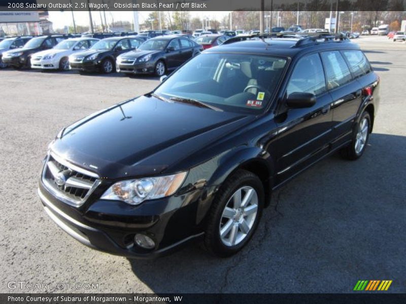 Obsidian Black Pearl / Off Black 2008 Subaru Outback 2.5i Wagon