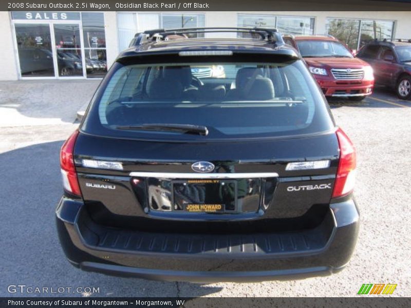Obsidian Black Pearl / Off Black 2008 Subaru Outback 2.5i Wagon