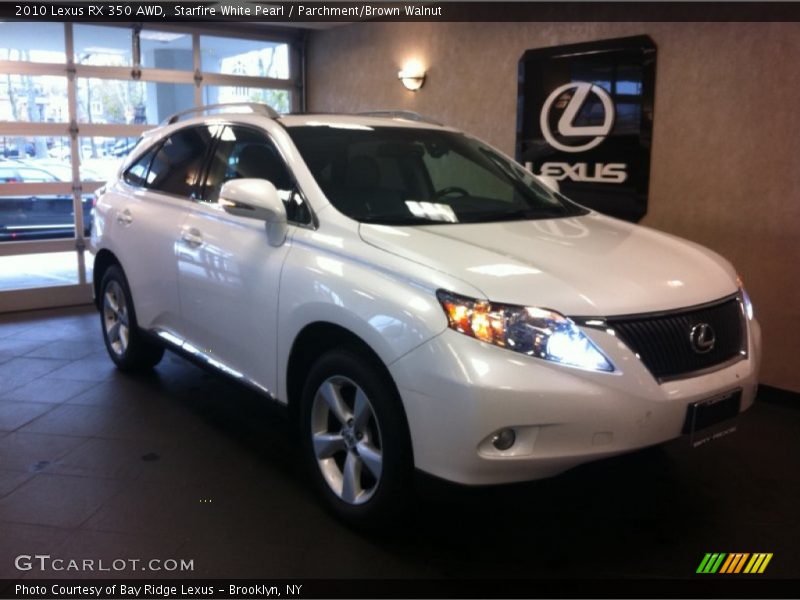 Starfire White Pearl / Parchment/Brown Walnut 2010 Lexus RX 350 AWD