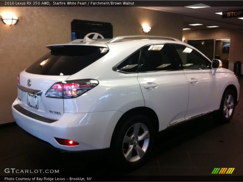 Starfire White Pearl / Parchment/Brown Walnut 2010 Lexus RX 350 AWD