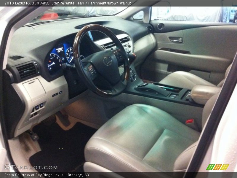 Starfire White Pearl / Parchment/Brown Walnut 2010 Lexus RX 350 AWD