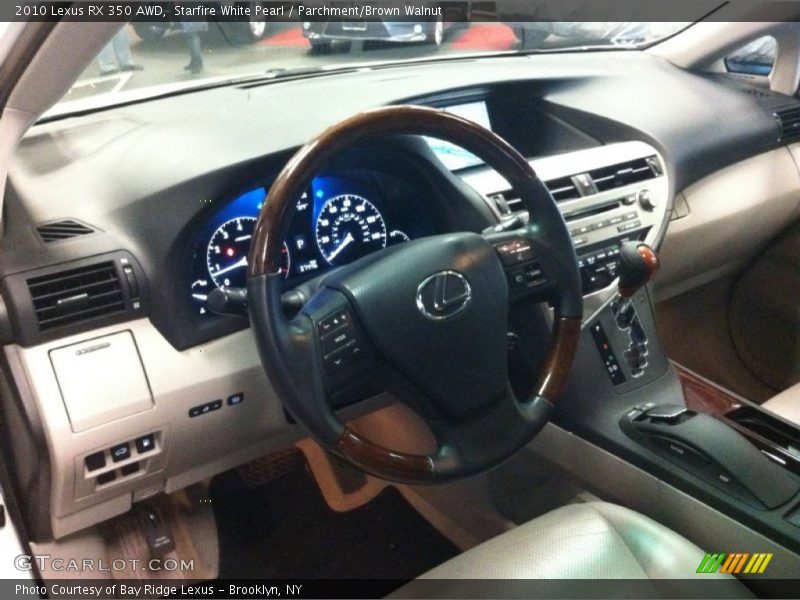 Starfire White Pearl / Parchment/Brown Walnut 2010 Lexus RX 350 AWD