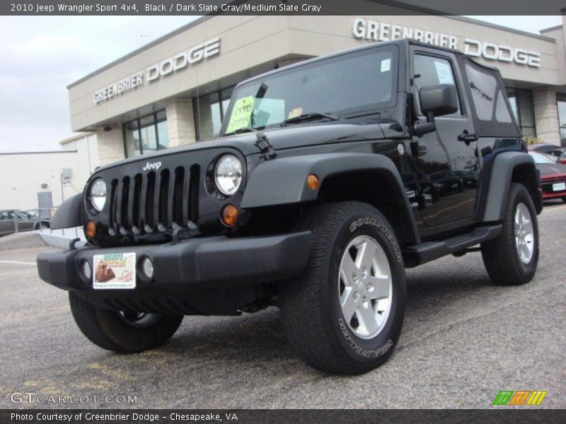 Black / Dark Slate Gray/Medium Slate Gray 2010 Jeep Wrangler Sport 4x4