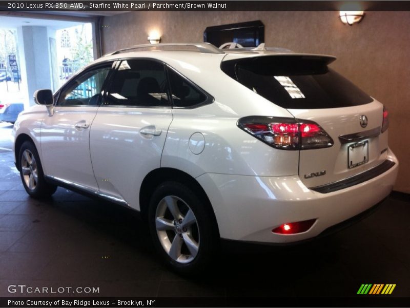 Starfire White Pearl / Parchment/Brown Walnut 2010 Lexus RX 350 AWD