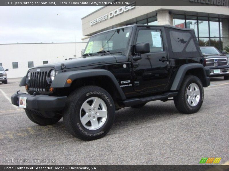 Black / Dark Slate Gray/Medium Slate Gray 2010 Jeep Wrangler Sport 4x4