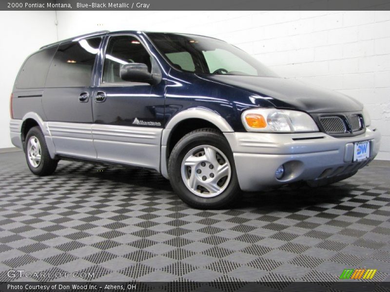 Blue-Black Metallic / Gray 2000 Pontiac Montana