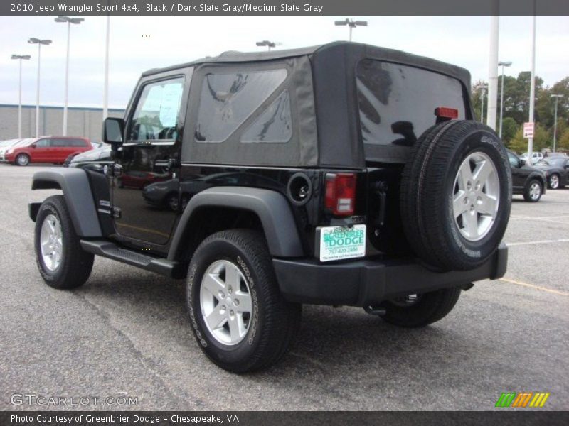 Black / Dark Slate Gray/Medium Slate Gray 2010 Jeep Wrangler Sport 4x4