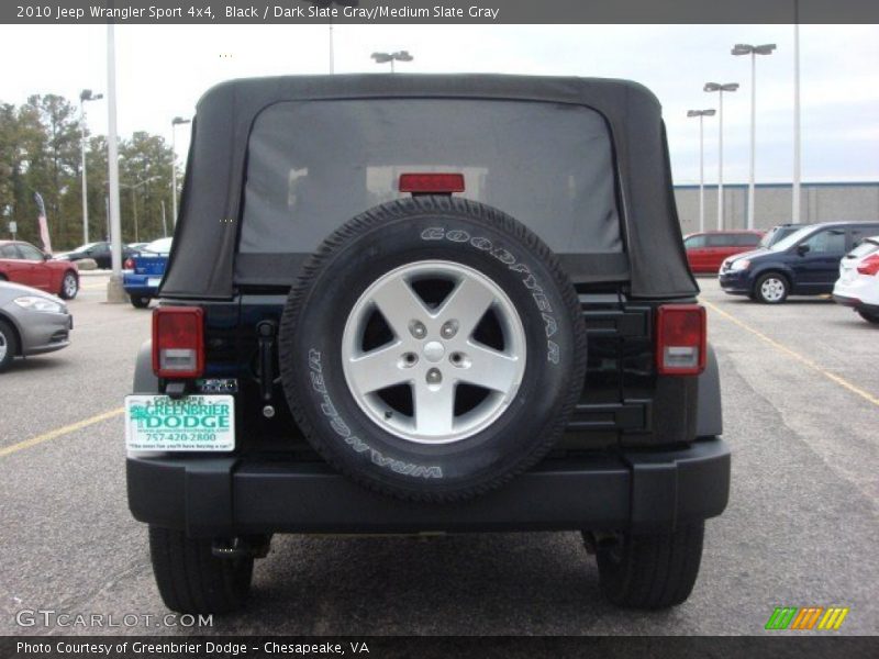 Black / Dark Slate Gray/Medium Slate Gray 2010 Jeep Wrangler Sport 4x4