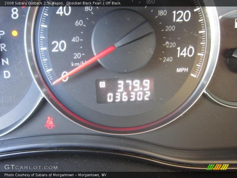Obsidian Black Pearl / Off Black 2008 Subaru Outback 2.5i Wagon