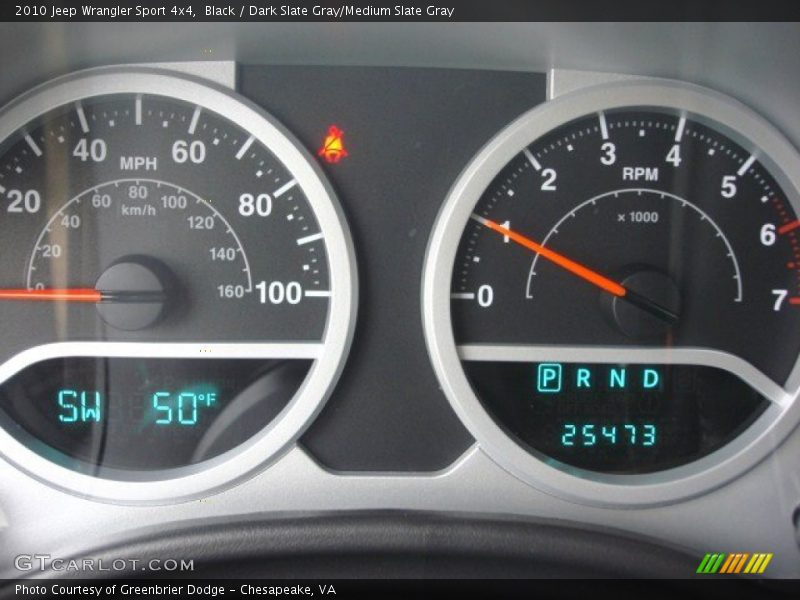 Black / Dark Slate Gray/Medium Slate Gray 2010 Jeep Wrangler Sport 4x4