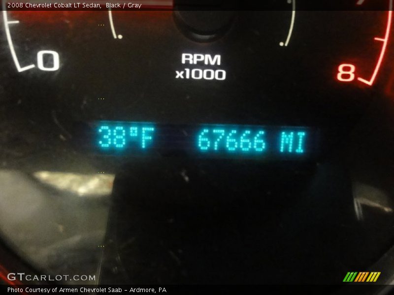 Black / Gray 2008 Chevrolet Cobalt LT Sedan