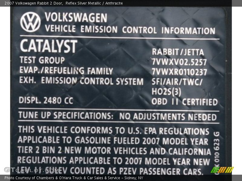 Reflex Silver Metallic / Anthracite 2007 Volkswagen Rabbit 2 Door