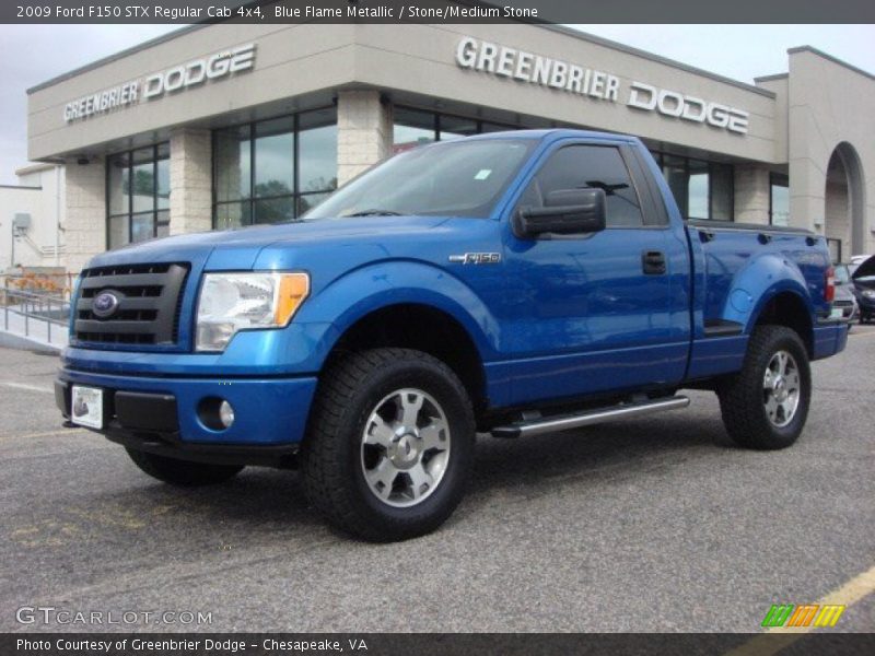 Blue Flame Metallic / Stone/Medium Stone 2009 Ford F150 STX Regular Cab 4x4