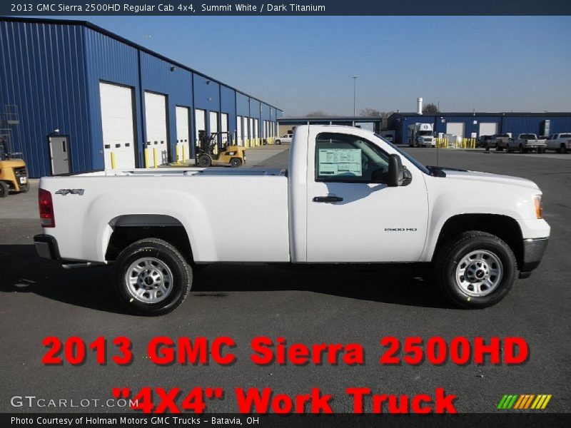 Summit White / Dark Titanium 2013 GMC Sierra 2500HD Regular Cab 4x4