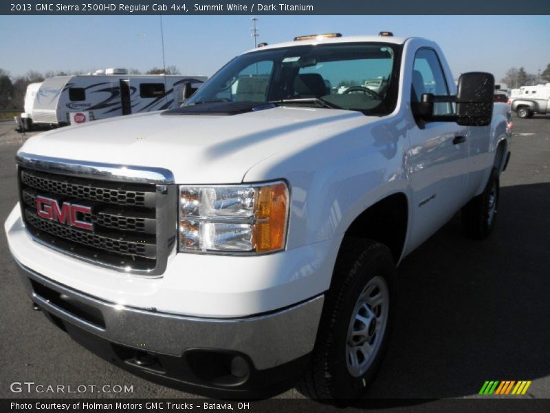 Summit White / Dark Titanium 2013 GMC Sierra 2500HD Regular Cab 4x4