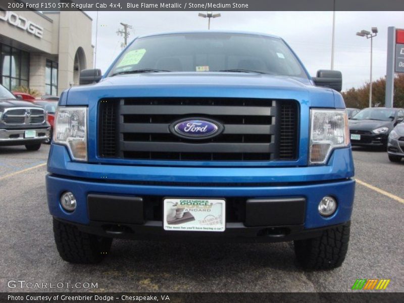 Blue Flame Metallic / Stone/Medium Stone 2009 Ford F150 STX Regular Cab 4x4