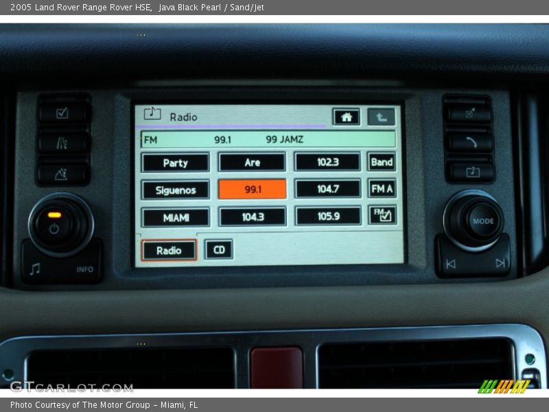 Java Black Pearl / Sand/Jet 2005 Land Rover Range Rover HSE