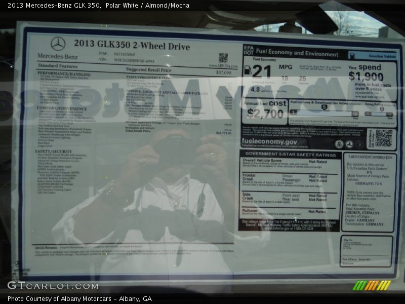Polar White / Almond/Mocha 2013 Mercedes-Benz GLK 350