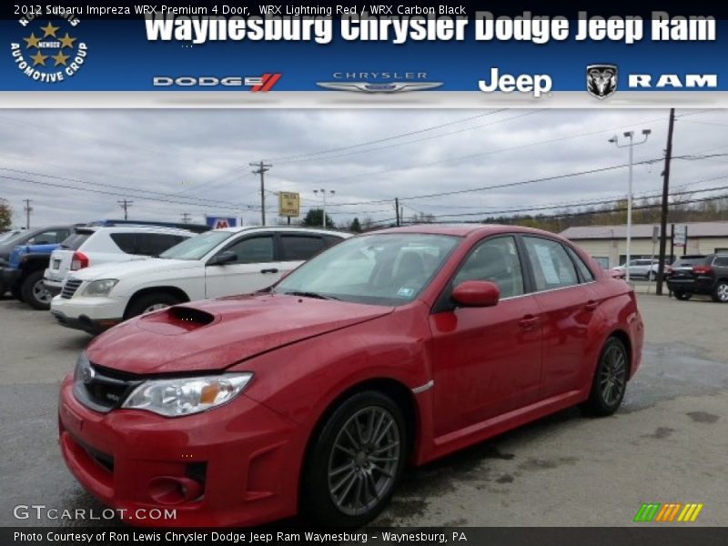 WRX Lightning Red / WRX Carbon Black 2012 Subaru Impreza WRX Premium 4 Door