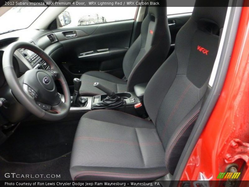  2012 Impreza WRX Premium 4 Door WRX Carbon Black Interior