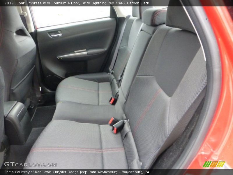 Rear Seat of 2012 Impreza WRX Premium 4 Door
