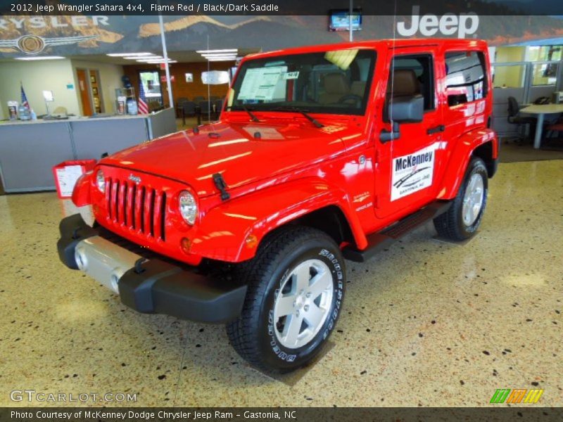 Flame Red / Black/Dark Saddle 2012 Jeep Wrangler Sahara 4x4