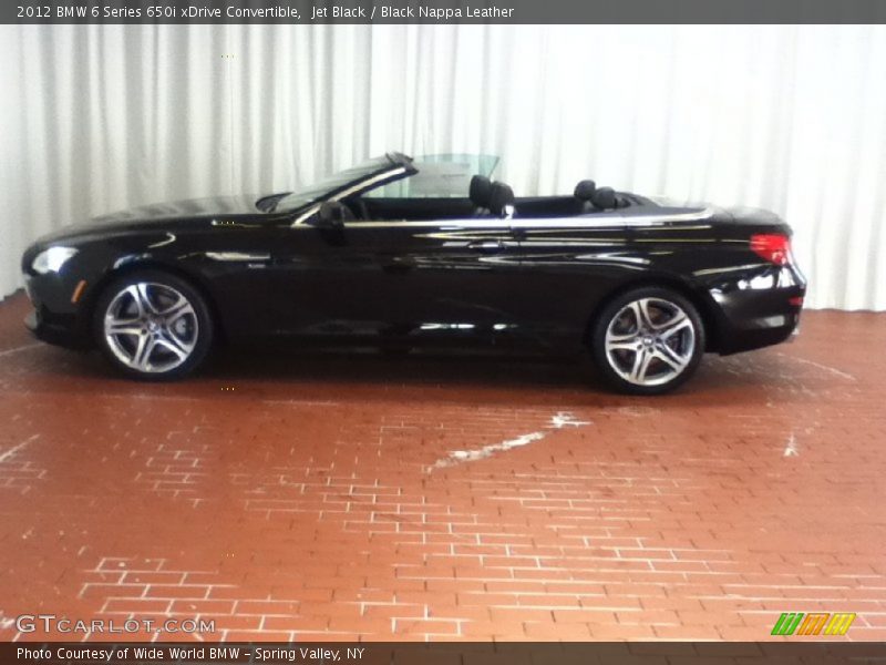 Jet Black / Black Nappa Leather 2012 BMW 6 Series 650i xDrive Convertible