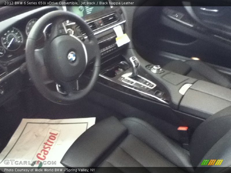 Jet Black / Black Nappa Leather 2012 BMW 6 Series 650i xDrive Convertible