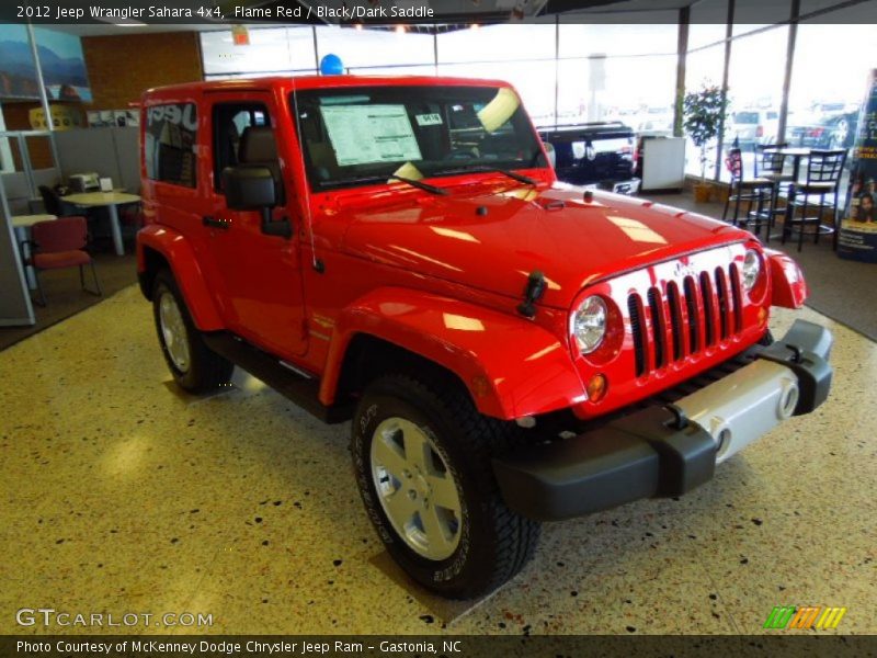 Flame Red / Black/Dark Saddle 2012 Jeep Wrangler Sahara 4x4