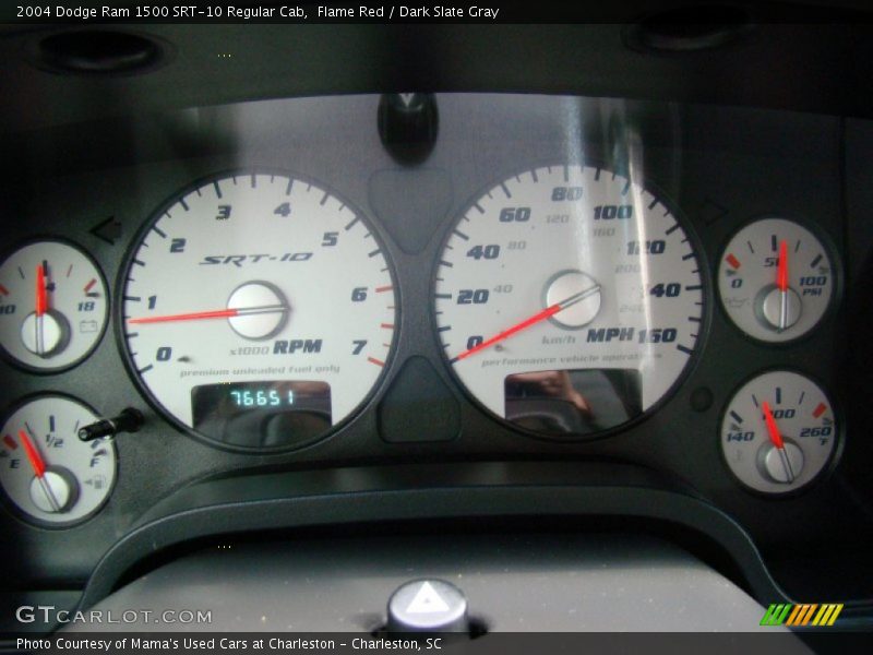  2004 Ram 1500 SRT-10 Regular Cab SRT-10 Regular Cab Gauges